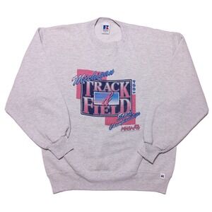 Vintage RUSSELL ATHLETIC 1994 Michigan Track & Field Sweatshirt MHSAA Large L